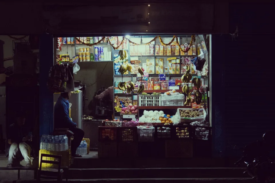 Sạp rau củ tươi